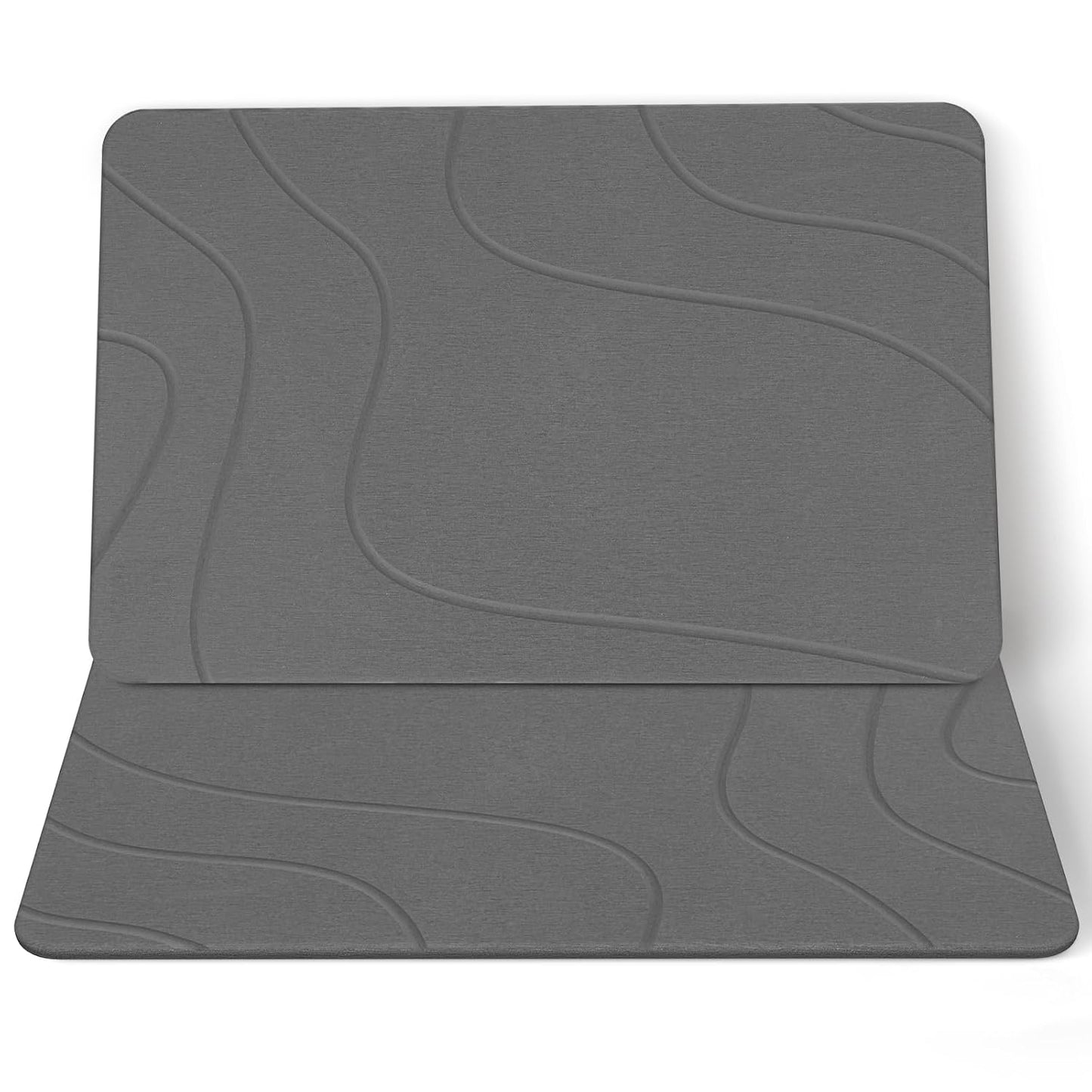 2 Pack Stone Bath Mat, Diatomaceous Earth Bath Mat, Stone Shower Mat for Bathroom, Absorbent Bath Mats, Non-Slip Barhroom Floor Mat, Quick Dry, Easy to Clean, 23.6 x 15.4