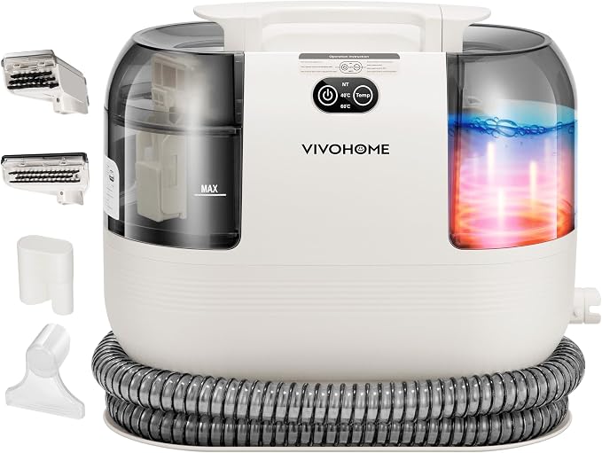 VIVOHOME Portable Multipurpose Carpet Cleaner Machine, 15s Fast Heating Spot by VIVOHOME