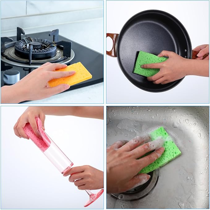 100pcs Kitchen Sponges Bulk Natural Sponges - Image 7