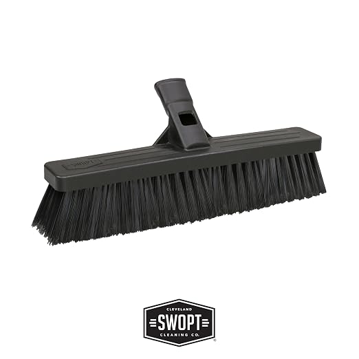 SWOPT Angled Broom Head + Push Broom Head + 17” Steel Dustpan – Multi-Surface - Image 3