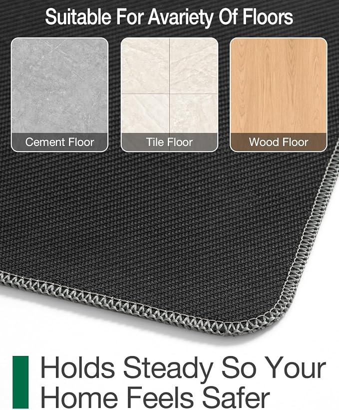 LUMI Ultra Thin Door Mat for Entryway, Low Profile Non Slip Rubber Backing - Image 9