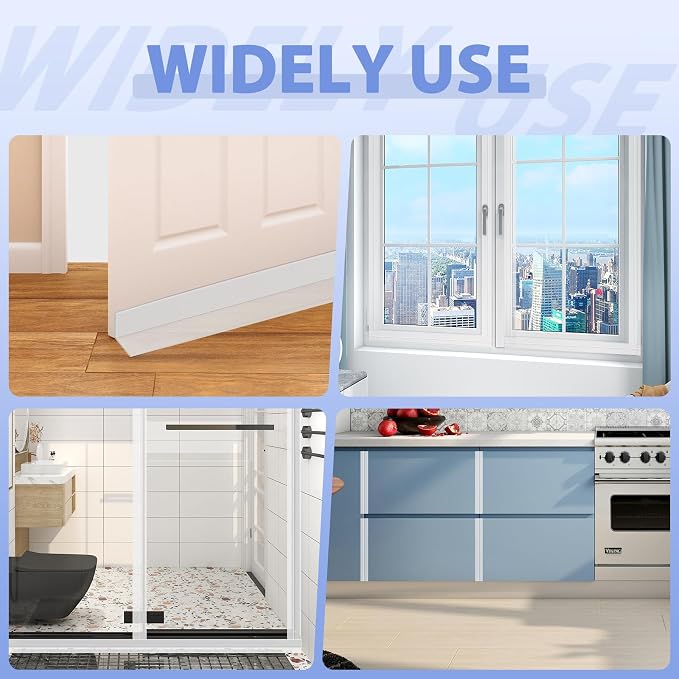 Weather Stripping Door Draft Stopper Flexible Self Adhesive Silicone Door Seal - Image 4