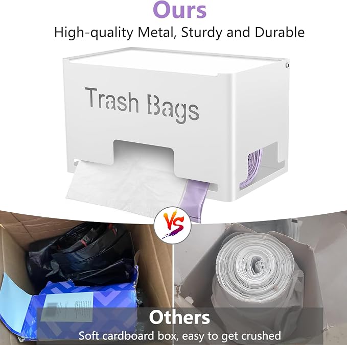 2-Pack Trash Bag Holder Dispenser, Stackable Garbage Bag Dispenser, Extra Large - Image 3