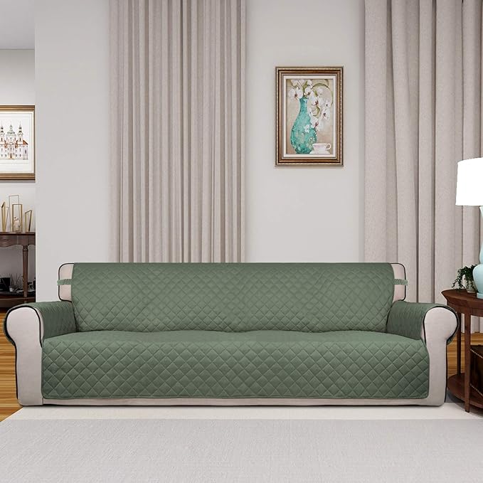 PureFit Reversible Quilted Sofa Cover, Water Resistant Slipcover Furniture - Image 2
