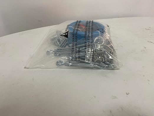 Turnbuckles for Cables Wire, 1/8" X 100Ft Blue PVC Coated Wire Rope Kit - Image 13
