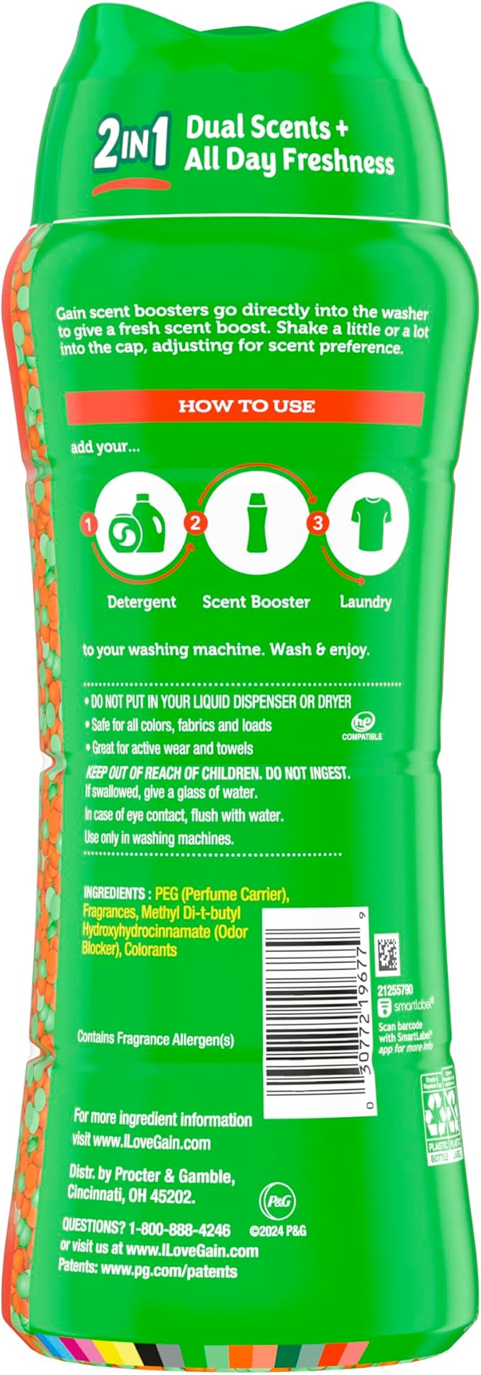Gain Tango 2-in-1 Laundry Scent Booster Beads, Apple and Mango Scent, 21.1 OZ - Image 11