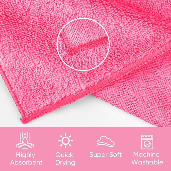 HOMEXCEL Microfiber Washcloths 12 Pack, Highly Absorbent and Soft Face Towel - Image 3