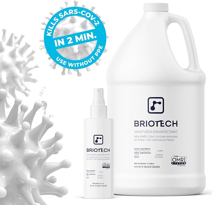 BRIOTECH Sanitizer Disinfectant Hypochlorous Spray, Kill 99.99% of Viruses & - Image 6