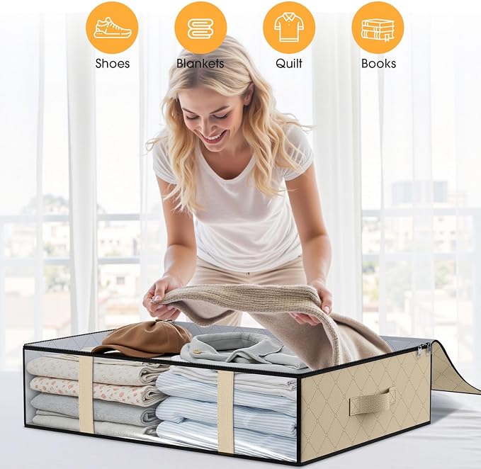 StorageRight Under Bed Storage Bins, Breathable Organizer - Image 7