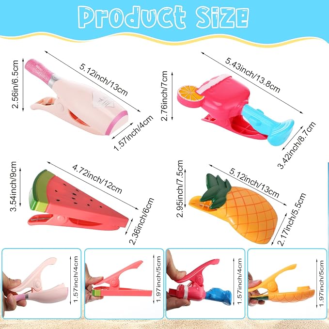 Sieral 8 Pcs Beach Towel Clips Beach Chair Pool Clips - Image 2