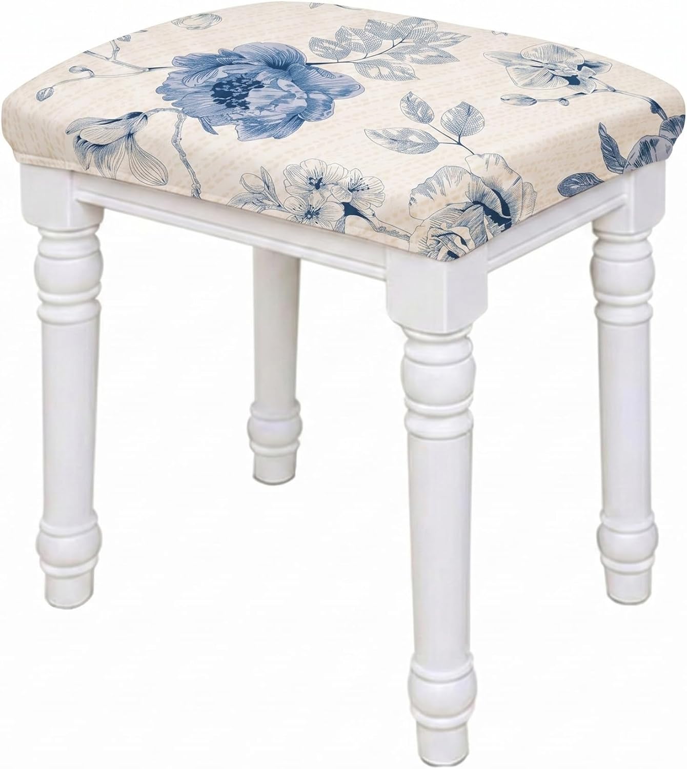 CRFATOP Waterproof Vanity Bench Cover, (15"-19.5") L x (12"- 15.7") W Jacquard Rectangle Saddle Seat Slipcover Stretch Saddle Bar Stool Covers for Kitchen Island Chairs Cushion Protector (XS,11)