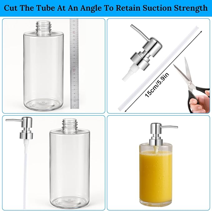 2 Pack Soap Dispenser Pump Replacement Top Dispenser Pumps Refill Dispensers - Image 4