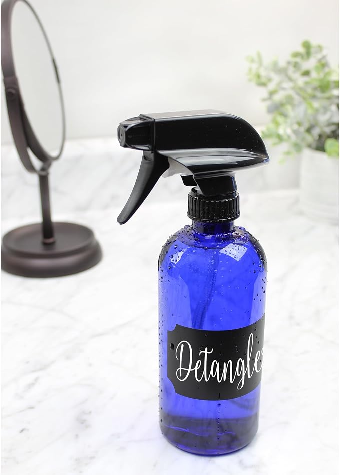 Cornucopia Brands 16oz Cobalt Blue PLASTIC Spray Bottles w/Heavy Duty Mist & - Image 8