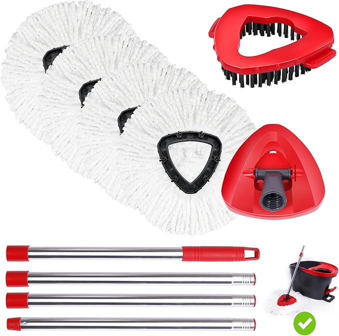 4 Packs Spin Mop Replacement Heads Compatible by WaIEJiemiHome