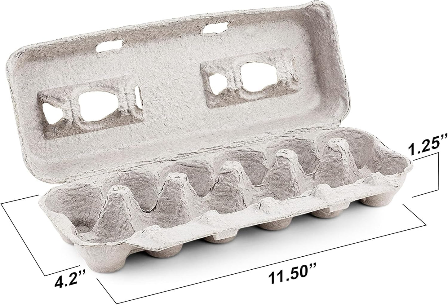 MT Products Blank Natural Pulp Egg Cartons Bulk - Made in USA - Holds Up to Twelve Eggs - Cardboard Material Perfect For Storing Extra Eggs (Pack of 5)