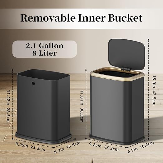 2.1 Gallon Bathroom Trash Can - Image 7