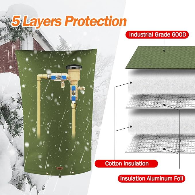TOHONFOO Backflow Preventer Pipe Insulation Cover - Image 5