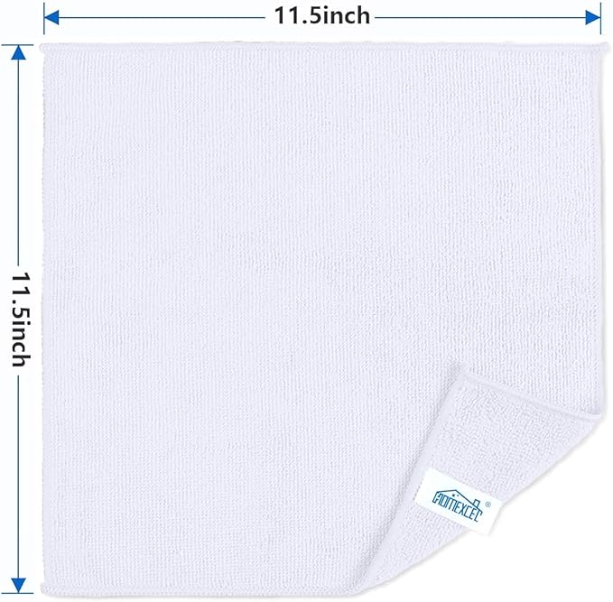 HOMEXCEL White Microfiber Cleaning Cloth, 100 Pack Cleaning Towels - Image 7