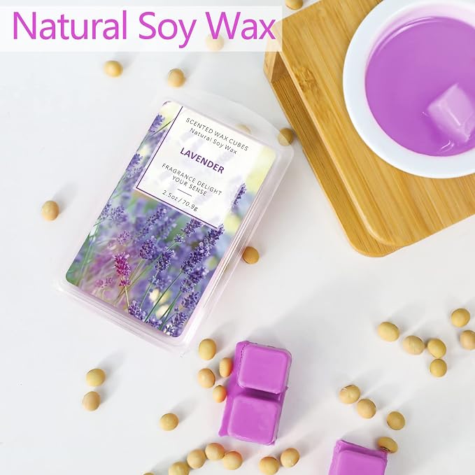 SCENTORINI Lavender Wax Melts Wax Cubes, Lavender Candle Wax Melts Strong Scent - Image 4