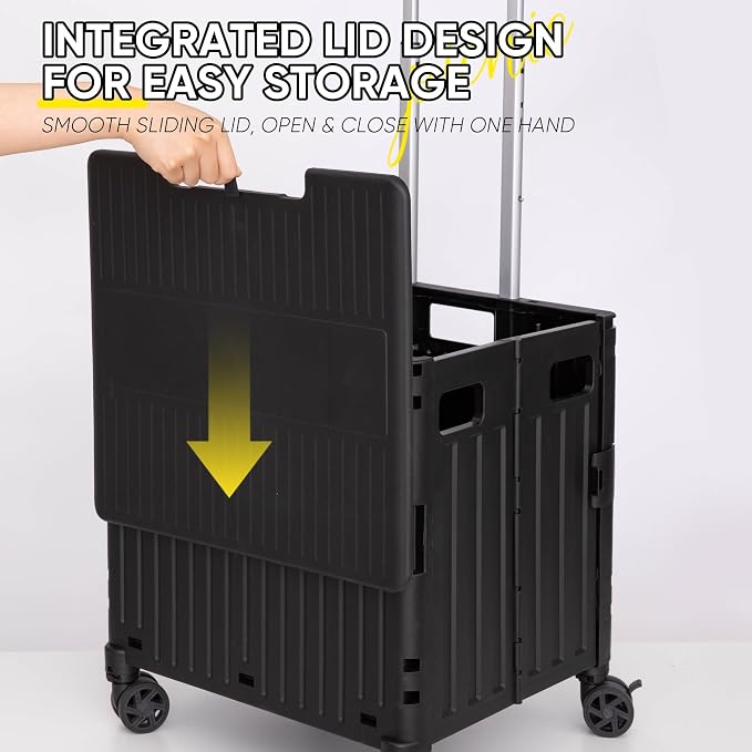 VUSIGN Folding Utility Cart, Foldable Rolling Crate Handcart - Image 7