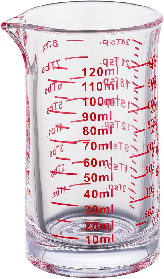 Ackers 4 Oz Glass Measuring Cup, Borosilicate Shot Glass by AckersBORO33