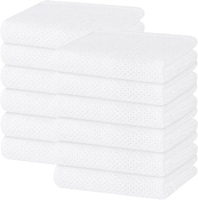 Homaxy 100% Cotton Waffle Weave Kitchen Dish Towels, Ultra Soft Absorbent Quick by Homaxy