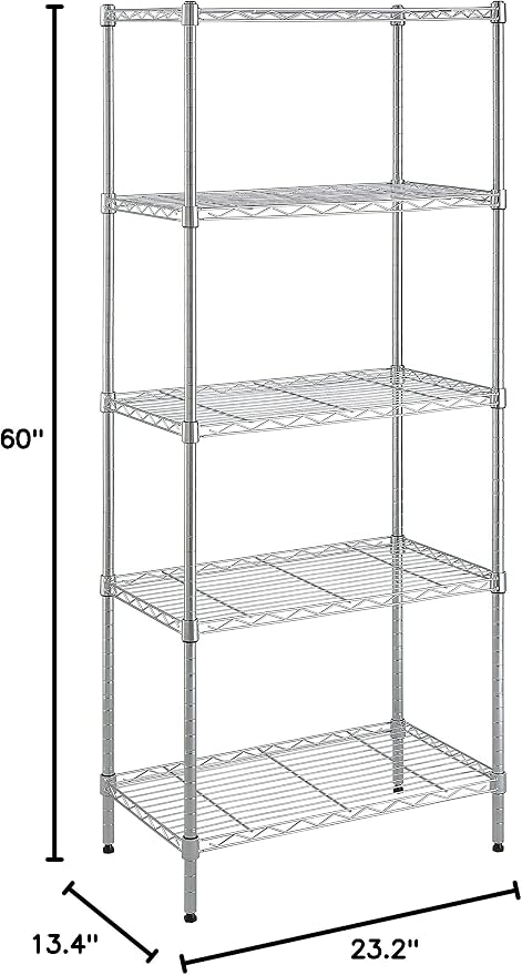 Amazon Basics 5-Shelf Adjustable, Storage Shelving Unit, Steel Organizer Wire - Image 10