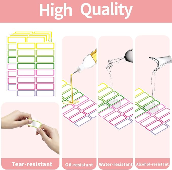 STARLIBOO Removable Labels, Removable Colored Labels Stickers, 1x3 Inch - Image 3