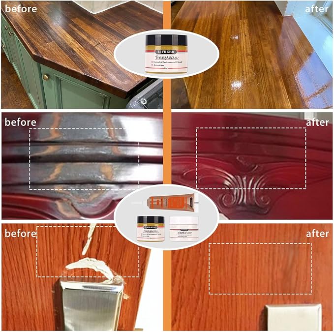 Lifreer Wood Repair Kit, Touch Up Marker, Wood Putty, Wood Crayon - Image 5