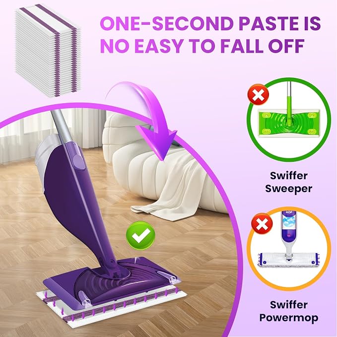 Disposable Wet Pads Refill for Swiffer WetJet Mop, Living Room Cleaning - Image 2