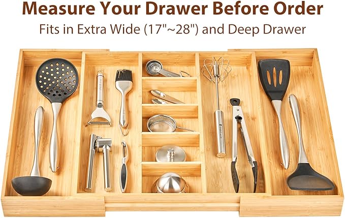 Umilife Extra Large Expandable Kitchen Drawer Organizer - Image 5