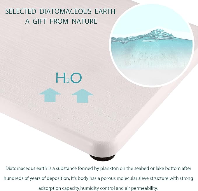 2 Pcs Water Absorbing Stone Trays, Kitchen/Bathroom Sink Soap Dish, Diatomite - Image 2