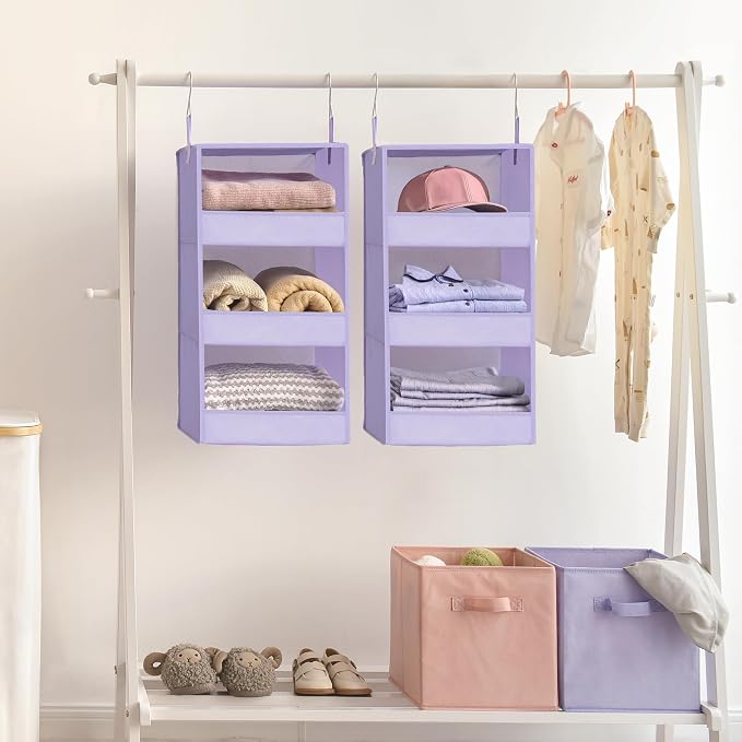 GRANNY SAYS 3 Shelf Hanging Closet Organizers and Storage, Collapsible Closet - Image 2