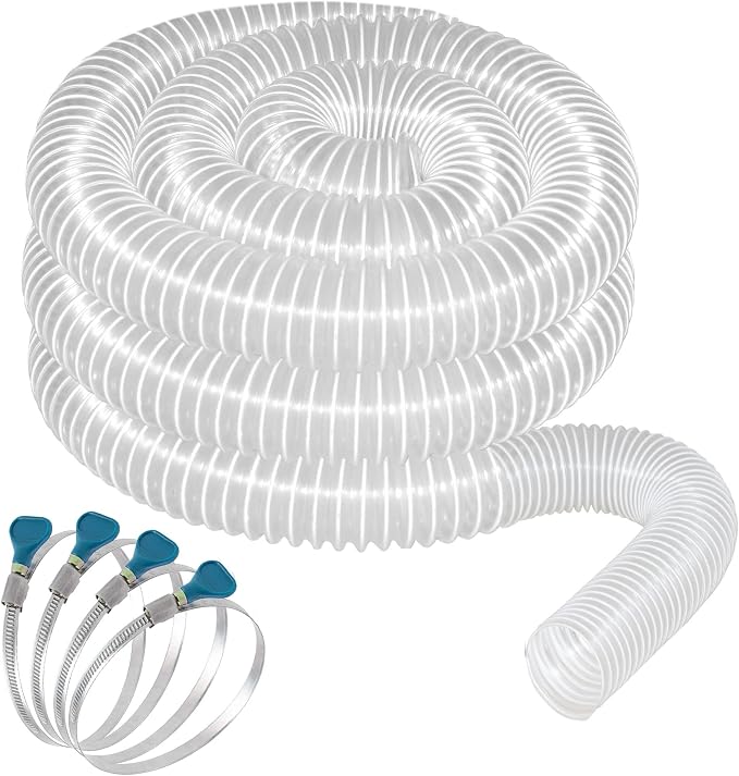 Heavy PVC Dust Collection Hose 2 1/2" x 20', Puncture Resistant PVC Dust by Qucship