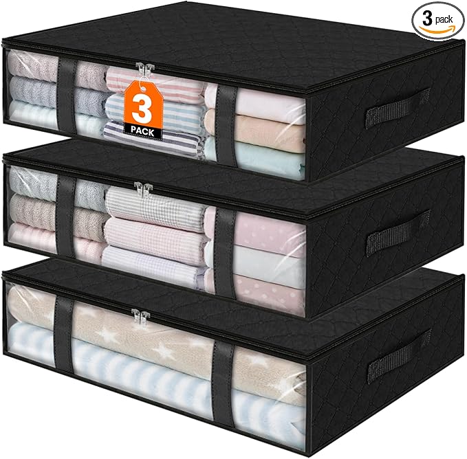 StorageRight Under Bed Storage Bins, Breathable Organizer by StorageRight