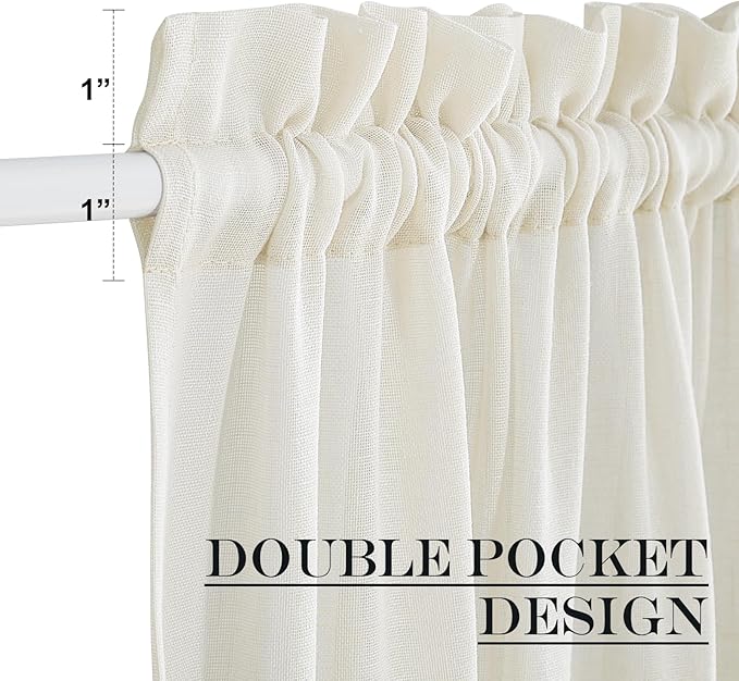 NICETOWN Linen Curtains 50 Inches Long - Image 4