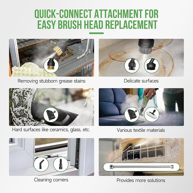 Handheld Steam Cleaner Multipurpose Portable Steamer Upholstery Cleaner Machine - Image 8