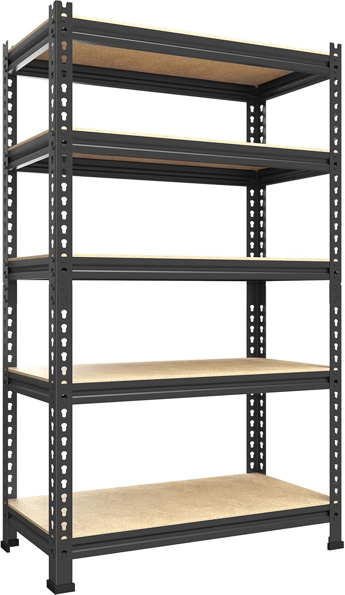 PrimeZone Storage Shelves 5 Tier Adjustable Garage Storage Shelving, Heavy Duty by PrimeZone