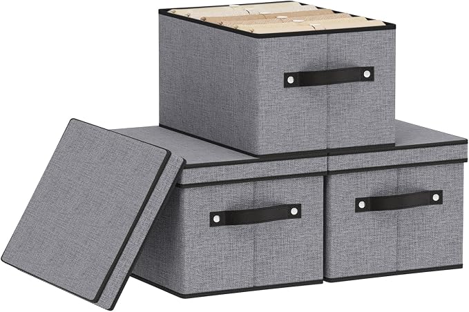 Fabric Storage Boxes, 7.1 x 9.1 x 13 Inch Baskets by YheenLf
