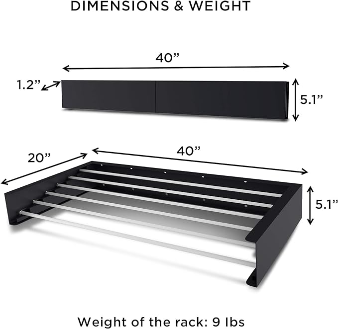 Step Up Laundry Drying Rack, Wall Mounted, Retractable Clothes Drying Rack - Image 5