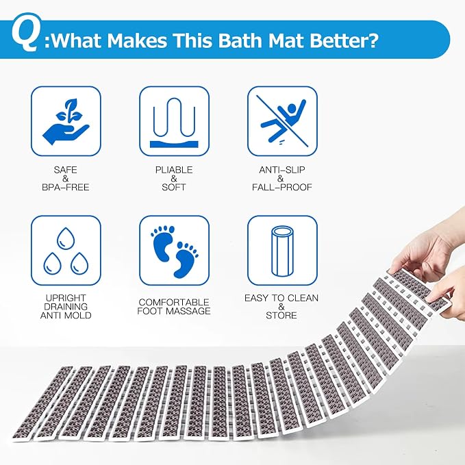 Matace Non Slip Rubber Bathtub & Shower Mat - Image 2