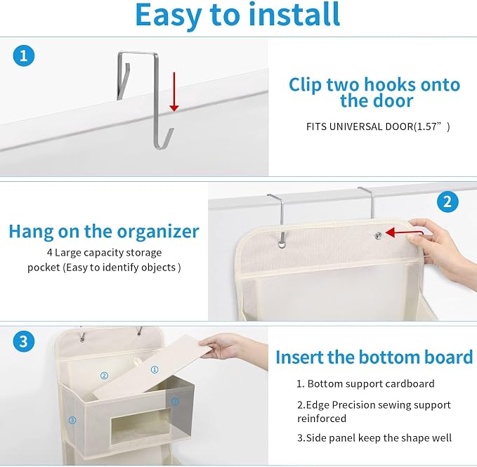 MAX Houser 5-Shelf Over The Door Hanging Organizer - Image 5