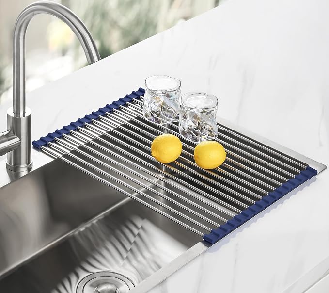 Tomorotec 17.7" x 12.5" Roll Up Dish Drying Rack Over Sink Drying Rack Sink - Image 8