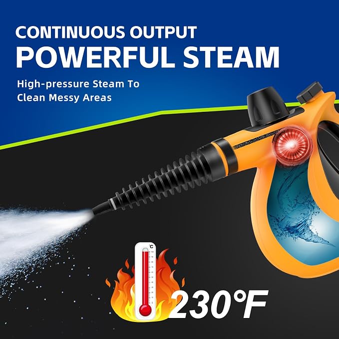 Handheld Steam Cleaner, Pressurized Multi-Surface Steam Cleaner - Image 2