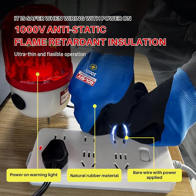 Electrician Gloves 1000V High Voltage, Double Insulated Electrical Gloves - Image 7