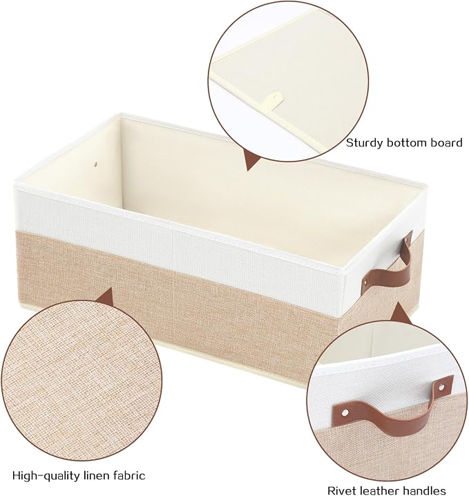 6 Pack Fabric Storage Bins, Large Storage Baskets - Image 4