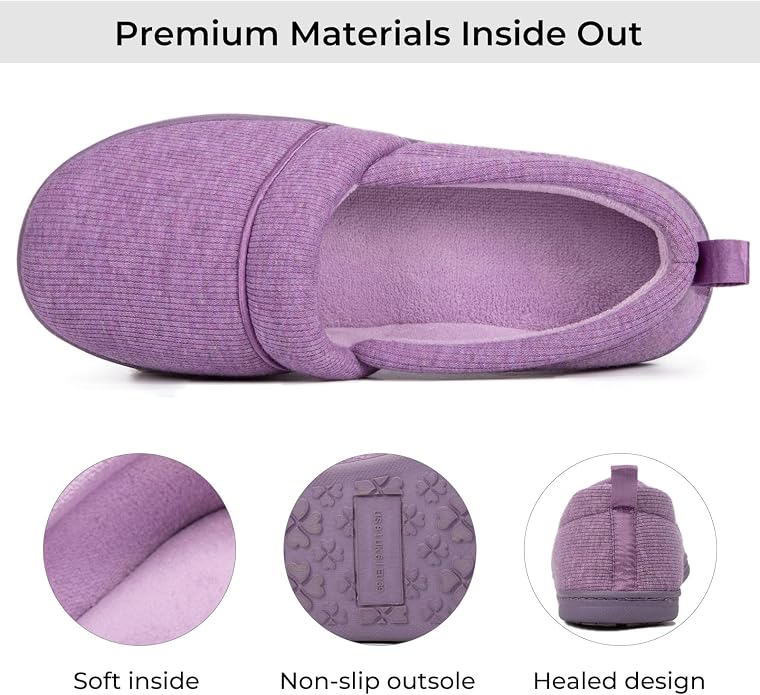 HomeTop Women's Comfy Loafer Slippers Lightweight Memory Foam Non-slip Indoor - Image 4