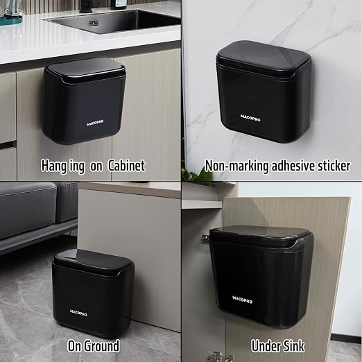 Hanging Small Trash Can with Lid Under Sink - Image 5