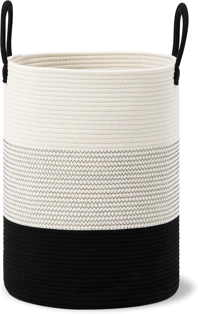 VIPOSCO Large Laundry Hamper, Tall Woven Rope Storage Basket - Image 8