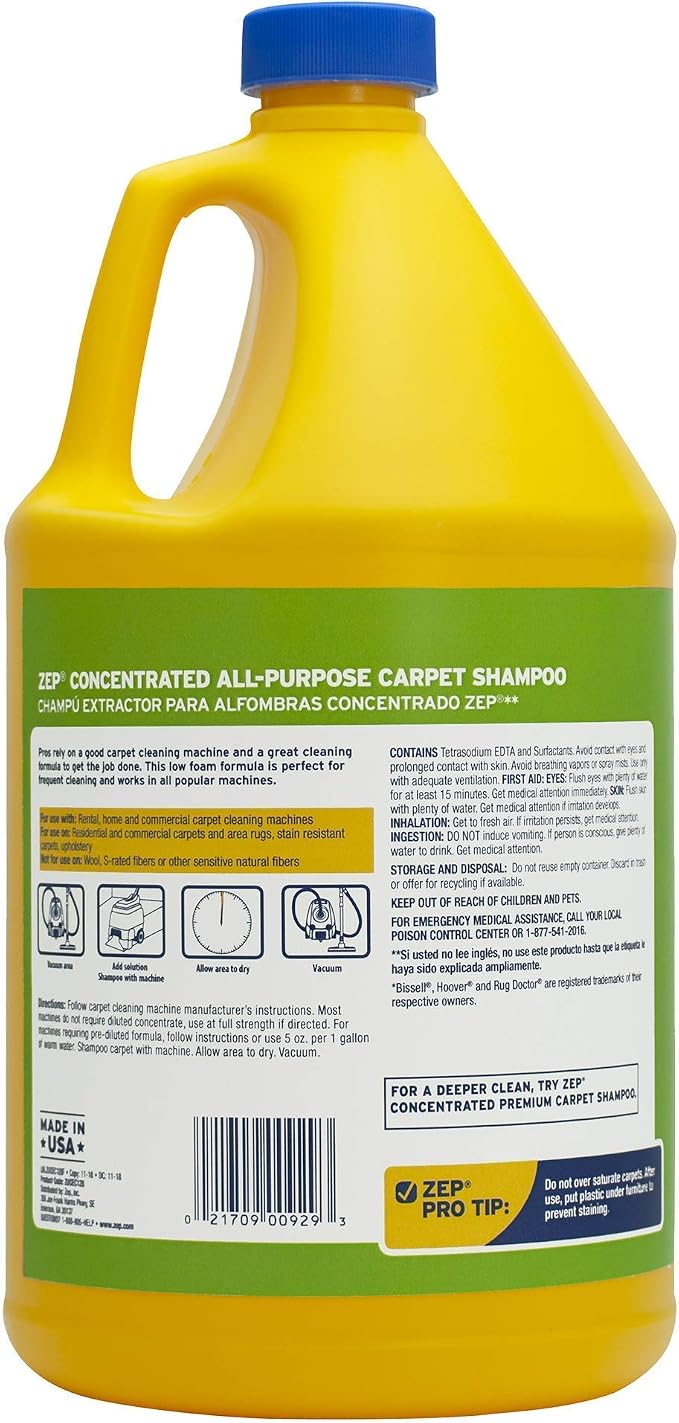Zep All-Purpose Carpet Shampoo Concentrate Cleaner - Image 2